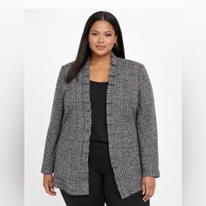 NEW Dressbarn Women's Gray Tweed Blazer - 18/20